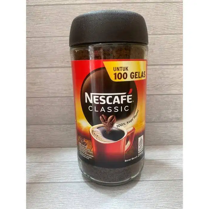 NESCAFE Classic Kopi Instan Kopi Hitam Kopi Bubuk 200g