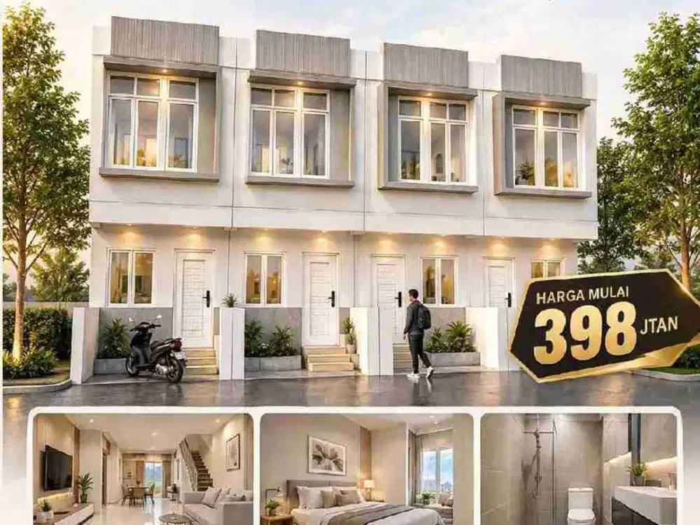 Rumah Baru 2 Lantai Dekat Stasiun
