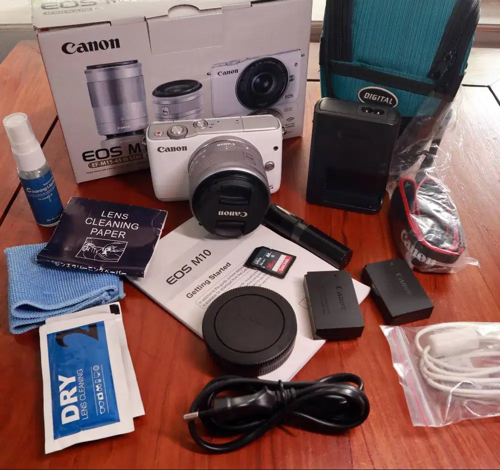 Canon EOS M10 Kit 15-45 IS STM Lengkap Mulus EOS M 10
