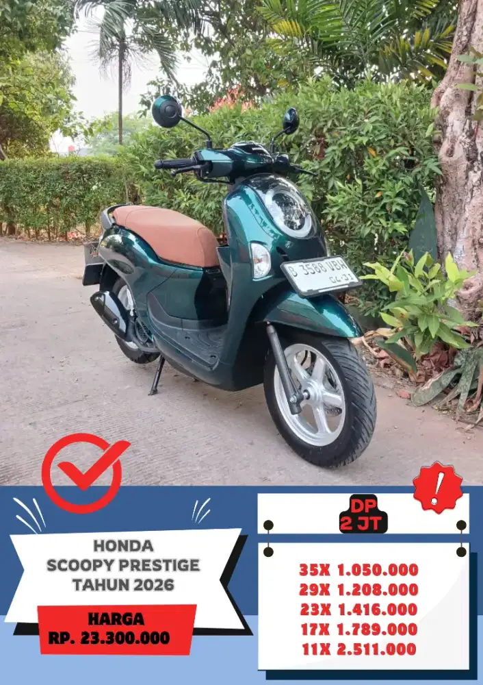 Honda Scoopy Prestige Tahun 2026 Gress Siap Pakai