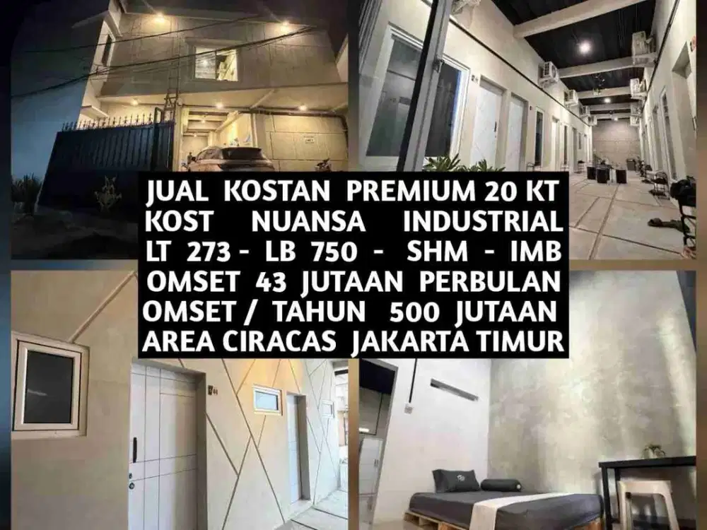 JUAL KOST KOSAN PREMIUM INDUSTRIAL AREA CIRACAS JAKARTA TIMUR