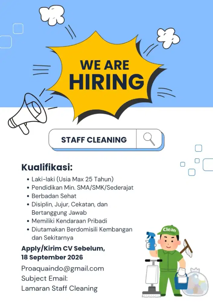 Dibutuhkan Segera Office Boy
