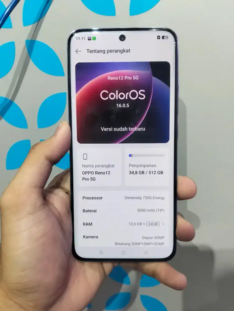 Oppo Reno 12pro 5g 12/512 lengkap