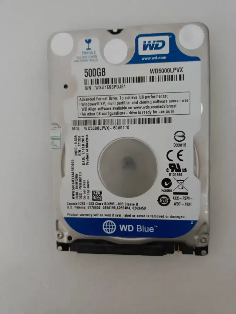 HDD WD Blue 500GB 2.5  Copotan Isian Windows 10 Kondisi Sehat 100%