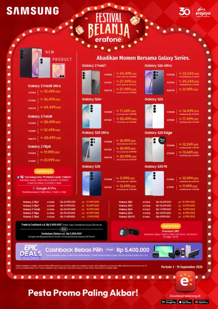 BISA CICILAN HP SAMSUNG DI ERAFONE MOS