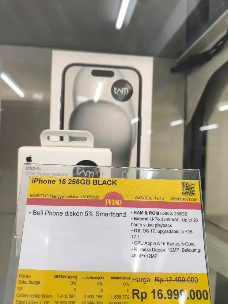 Promo Cicilan iPhone 15 256GB BLACK