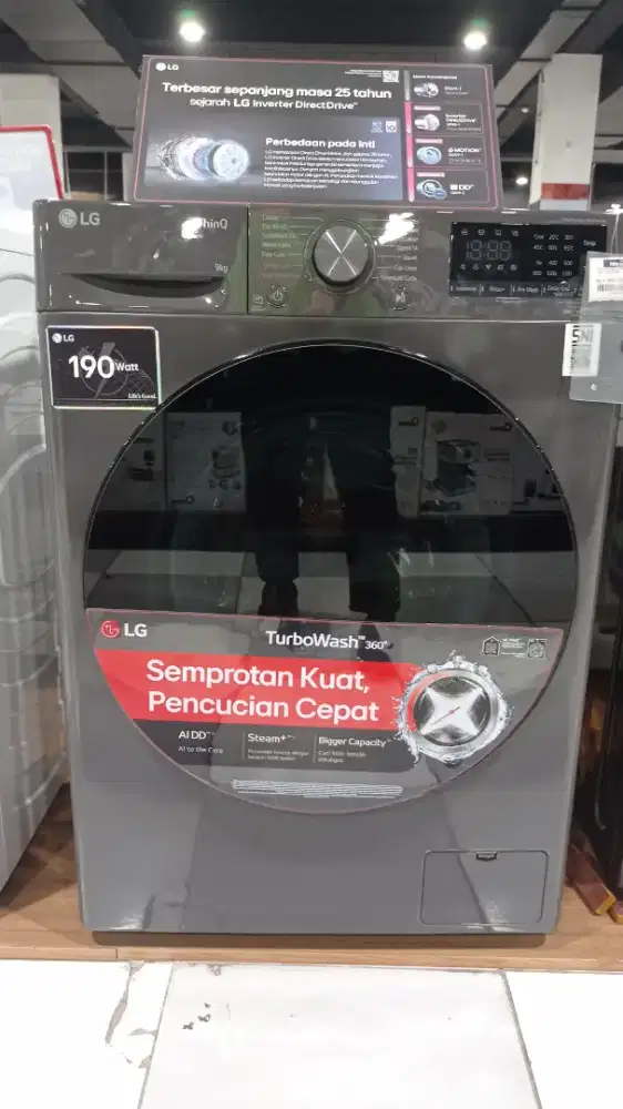 LG W. MACHINE FRONT LOAD 9KG, BISA PAKAI CICILAN INDODANA!