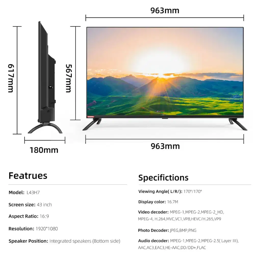 TV LED Full HD 43 Changhong L43H7
