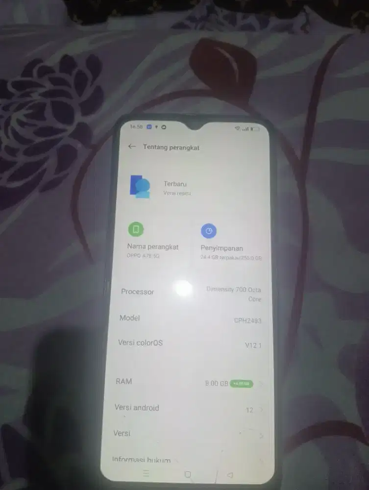 Jual hp Oppo a78 bantu tmn