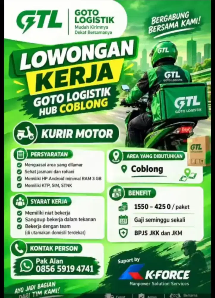 Di butuhkan kurir