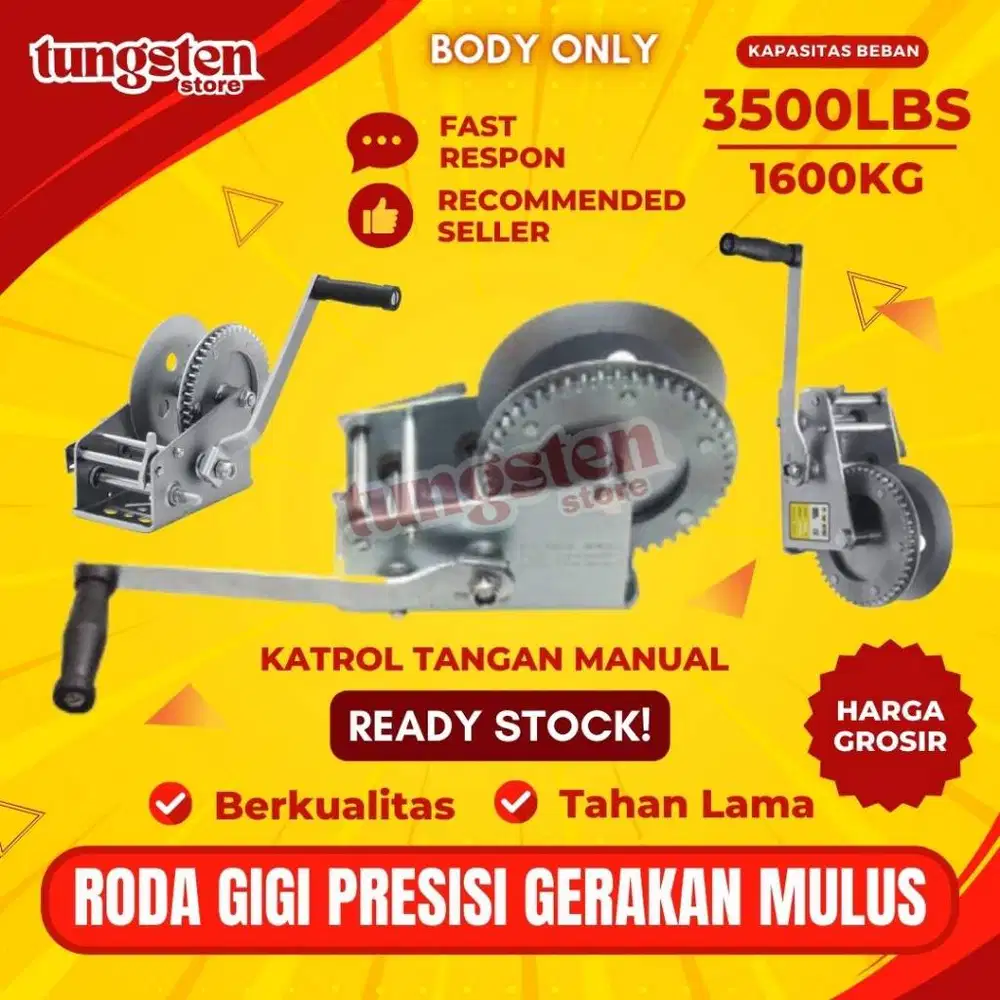 Boat Winch Hand Winch 3500LBS, Katrol Tangan Manual 1600KG, Katrol Ker
