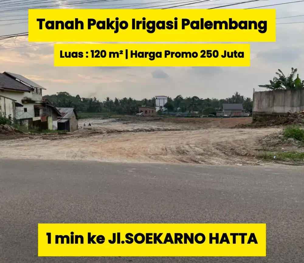 Dijual Tanah Kavling Murah Tengah Kota | Pakjo Palembang 250 Jutaan