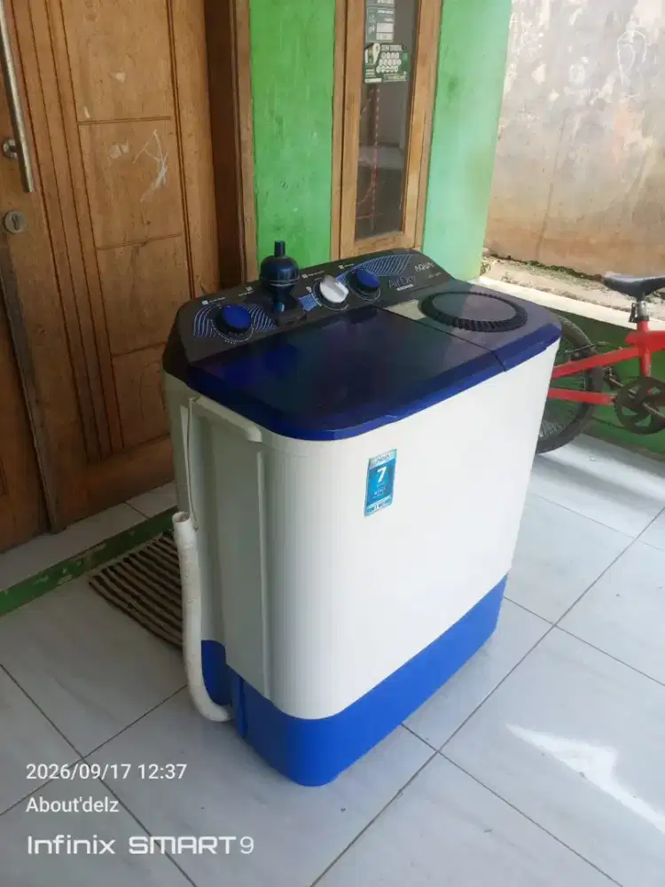 Jual mesin cuci merk aqua hijab kpsitas 7,5kg fungsi normal