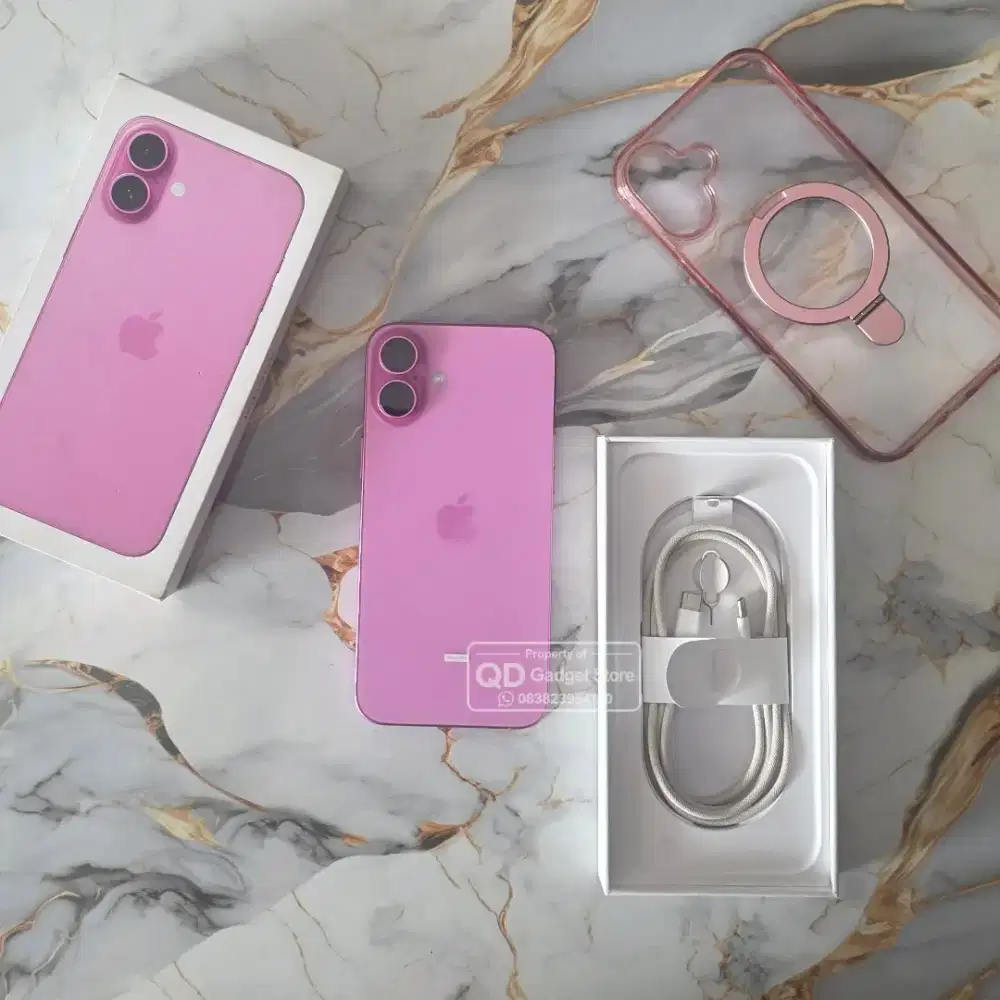 iPhone 16 Plus 128GB Pink Garansi RESMI iBox Juli 2027 Mulus Murah aja
