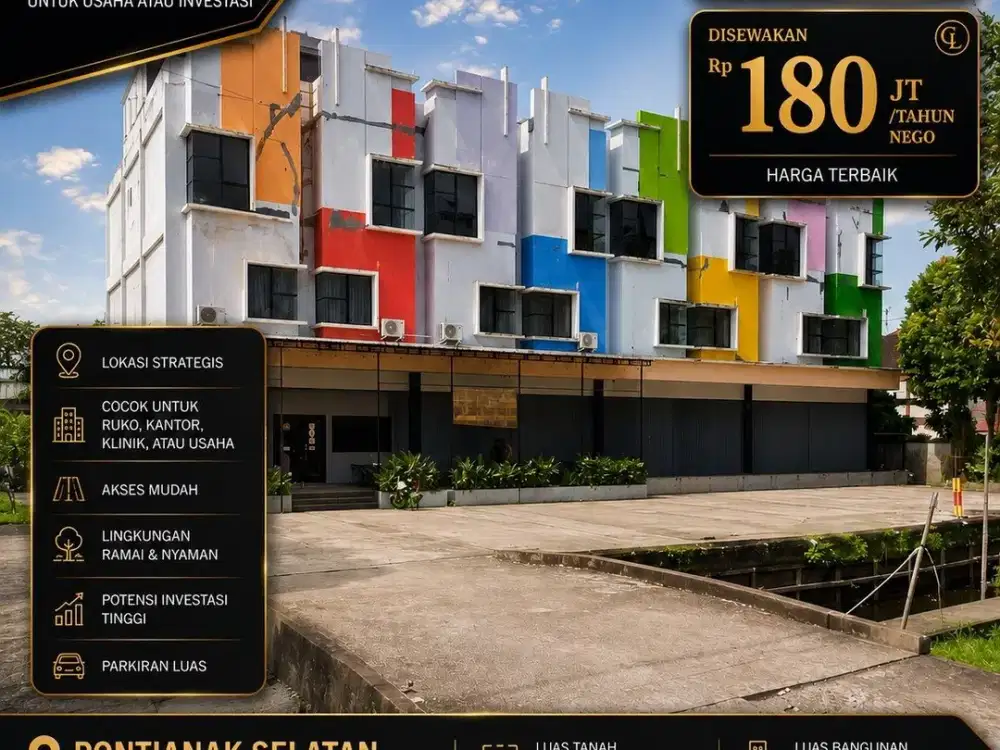 PROPERTI PREMIUM PURNAMA 1! Ruko 3,5 Lantai + Lahan 1.506 m² | Jual 24 M / Sewa 180 Jt