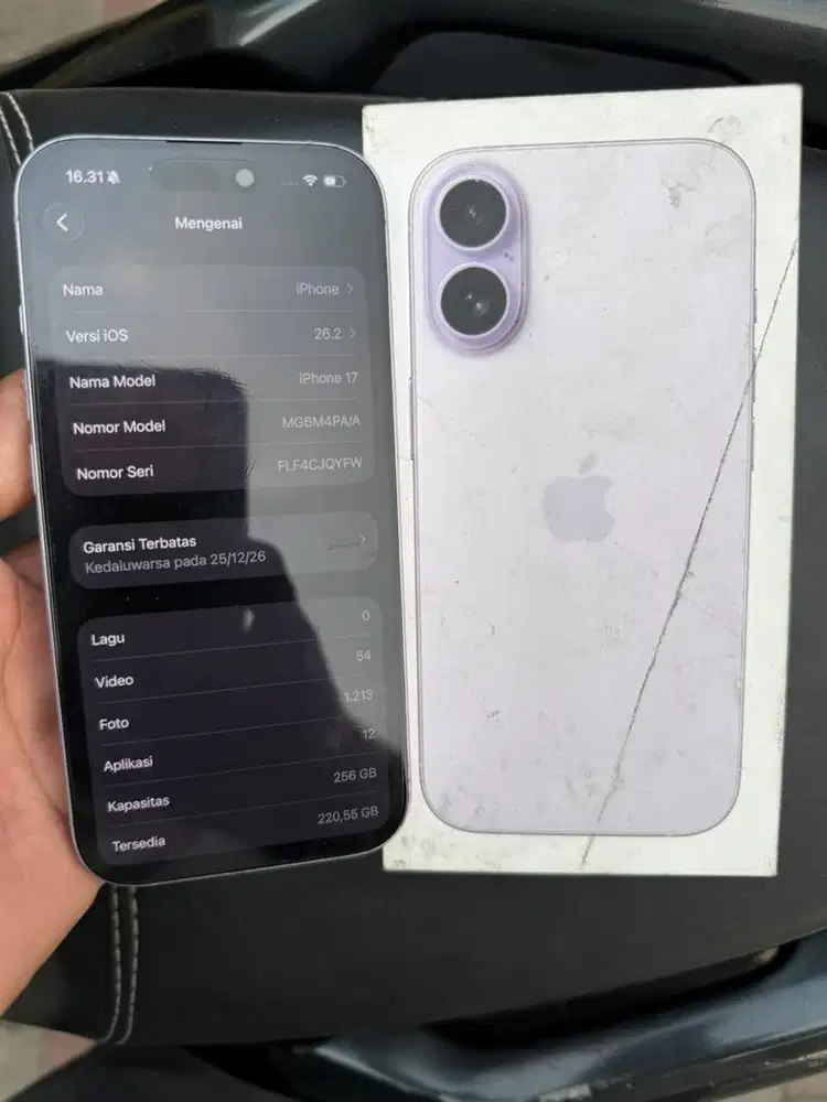 Iphone 17 256 ibox resmi msh grnsi akhir thun mulus btre 100 bs tt