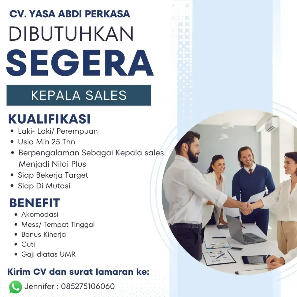 Loker Kepala Sales