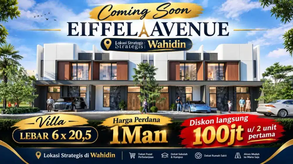 EIFFEL AVENUE jln PERISAI - daerah WAHIDIN - NEGARA - BAMBU RUNCING