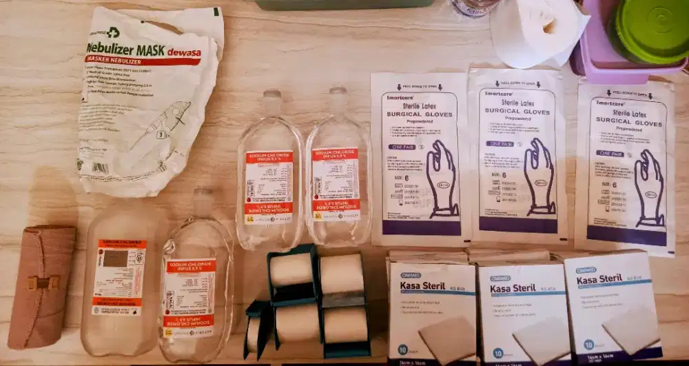 Infus, Kasa bebat, gloves sisa pembelian dijual murah