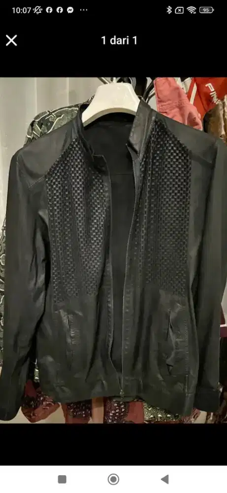 Jaket kulit asli lembut tipis bisa buat kantor dan di luar