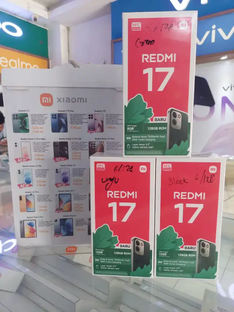 XIAOMI REDMI 17 4+4/128G ,7500 MAH GARANSI RESMI