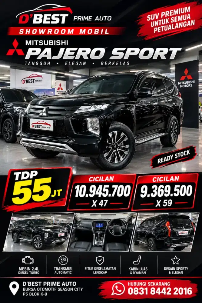 DI JUAL MITSUBISHI PAJERO DAKAR 4X2 AT 2021 MULUS Sunroof
