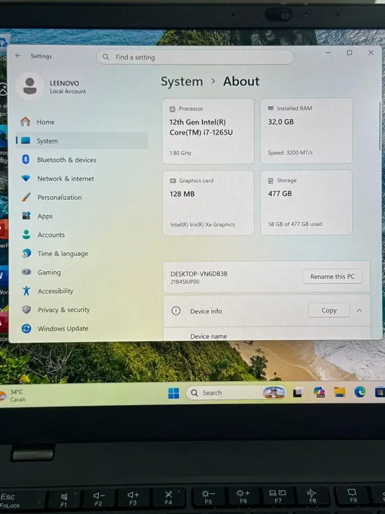 Lenovo thinkpad L13 G3