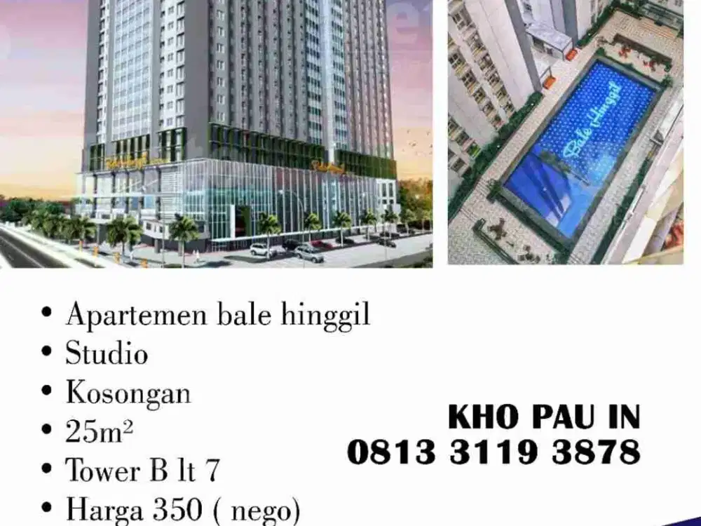 dijual murah apartemen balehinggil Surabaya