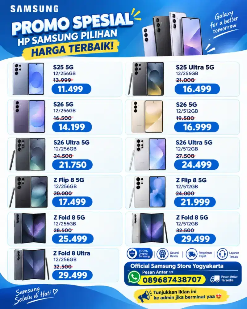 NEW SAMSUNG GALAXY FLAGSHIP GARANSI RESMI SEIN 1 TH