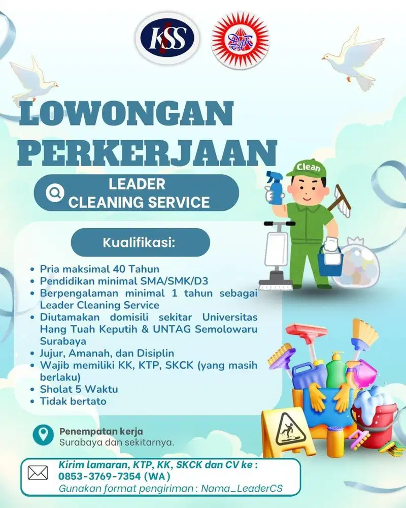 Lowongan Kerja Cleaning Service - Surabaya