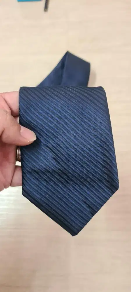 Dasi formal kantoran pria premium blue navy garis, dasi panjang
