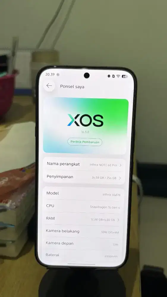 Infinix note 60 pro 5g 12/256gb hp cas aja