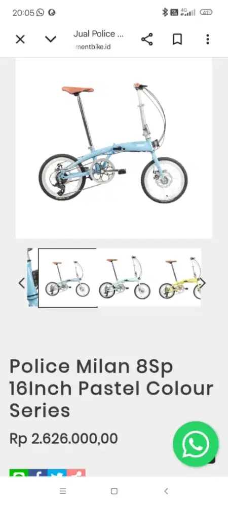 Dijual sepeda police milan 8 sp baru