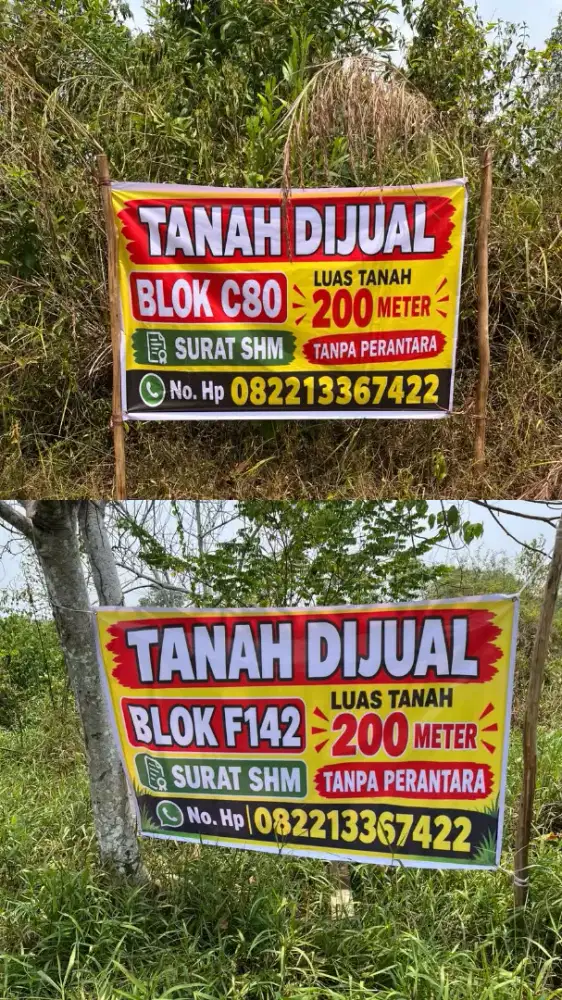 Dijual tanah 200meter SHM, Nego lokasi strategis jalan besar