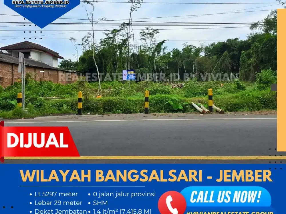 TANAH PINGGIR JALAN BANGSALSARI JEMBER