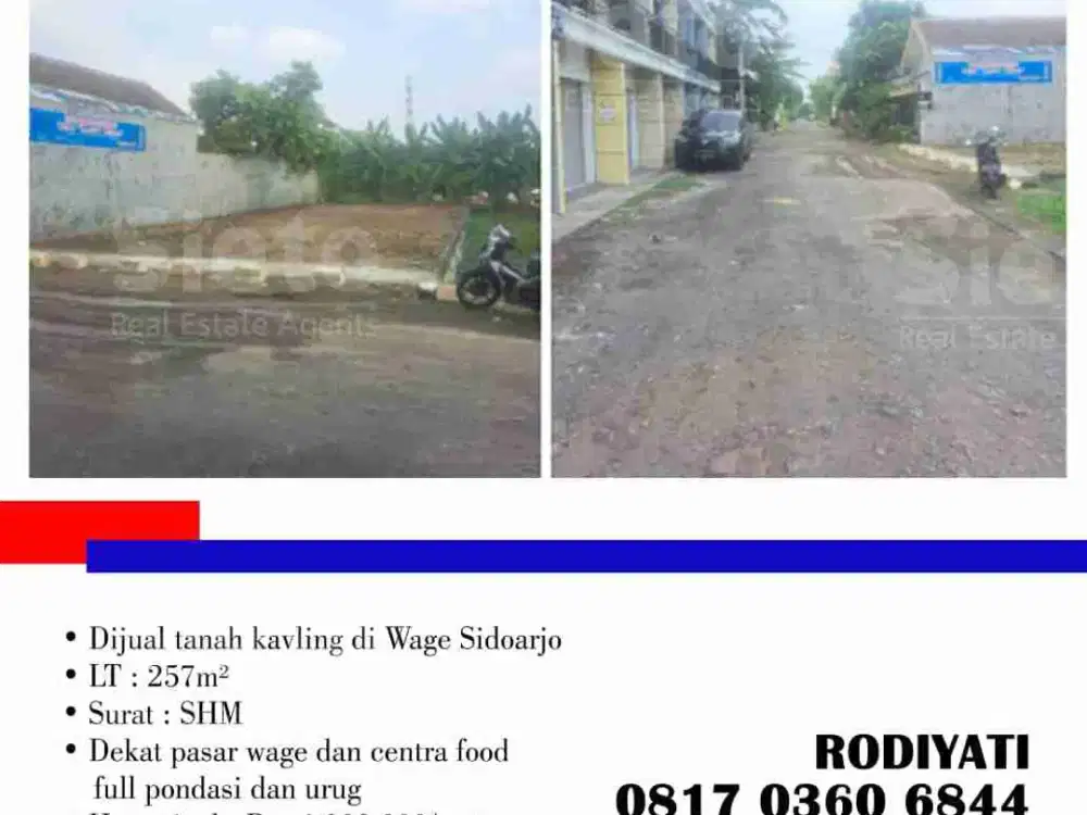 dijual tanah kavling wage Sidoarjo