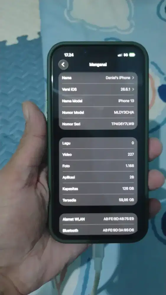 iPhone 13 128gb lengkap ex inter all operator permanen