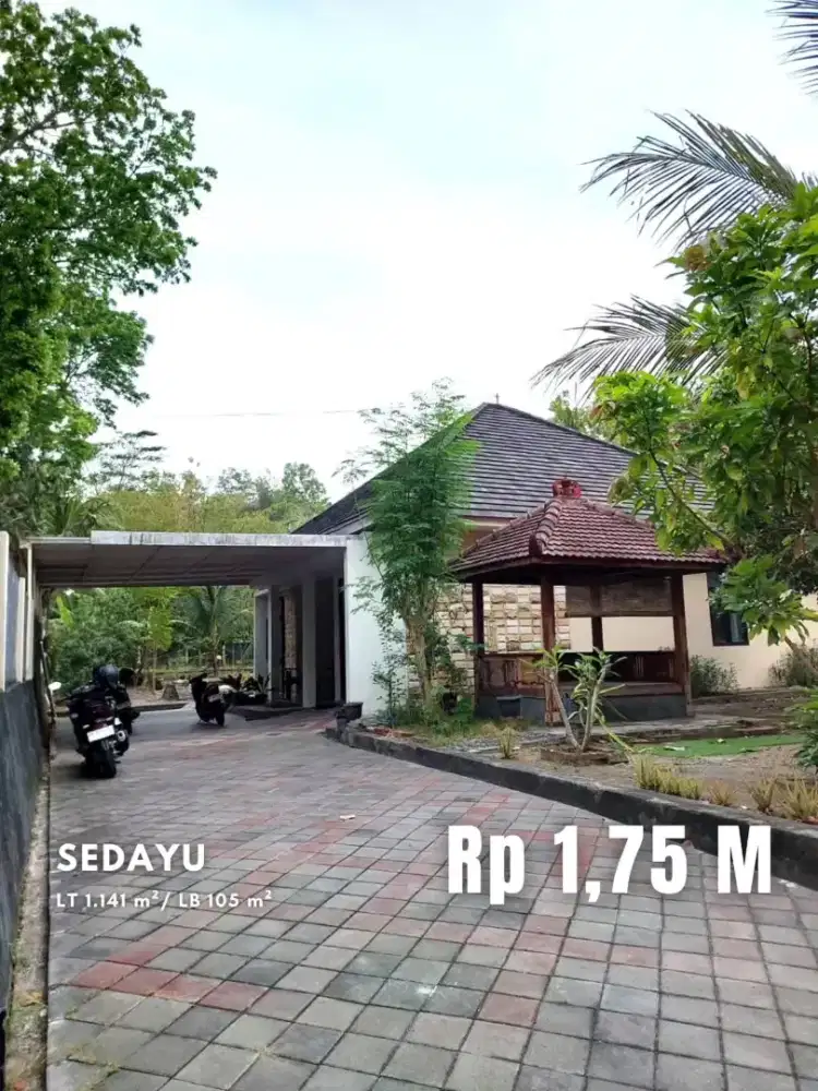 Dijual Rumah Asri dengan Halaman Luas di Sedayu