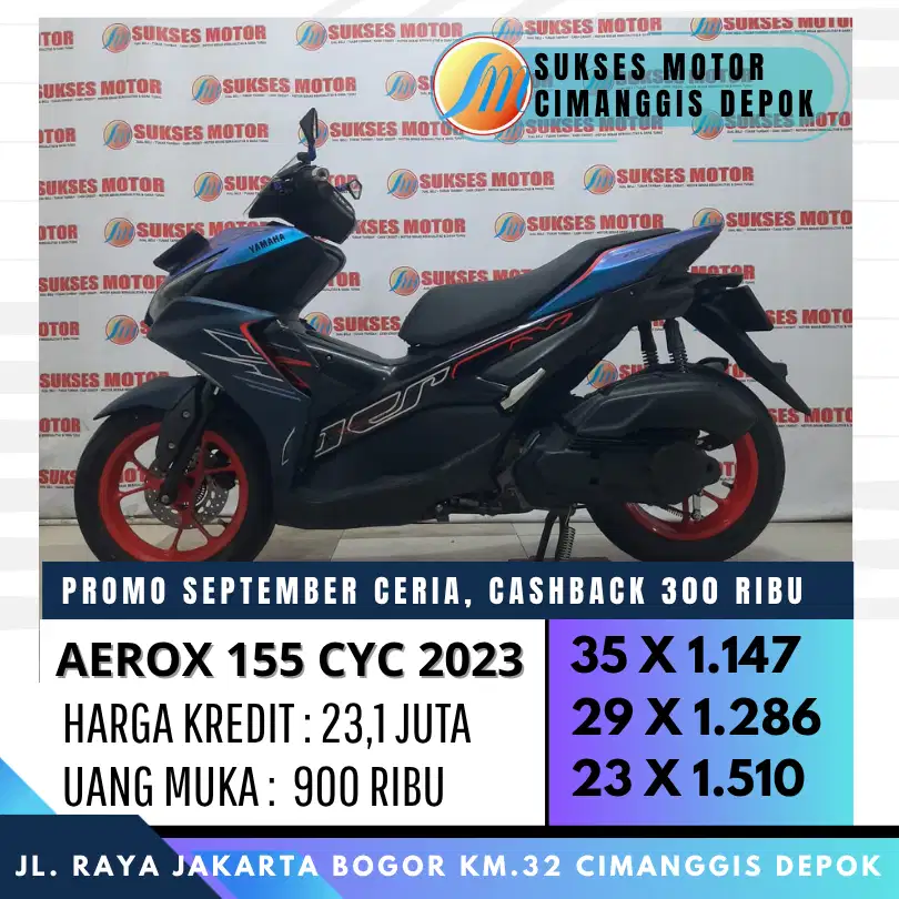 YAMAHA AEROX 155 CYBERCITY 2023 PROMO KREDIT CASHBACK UPTO 500