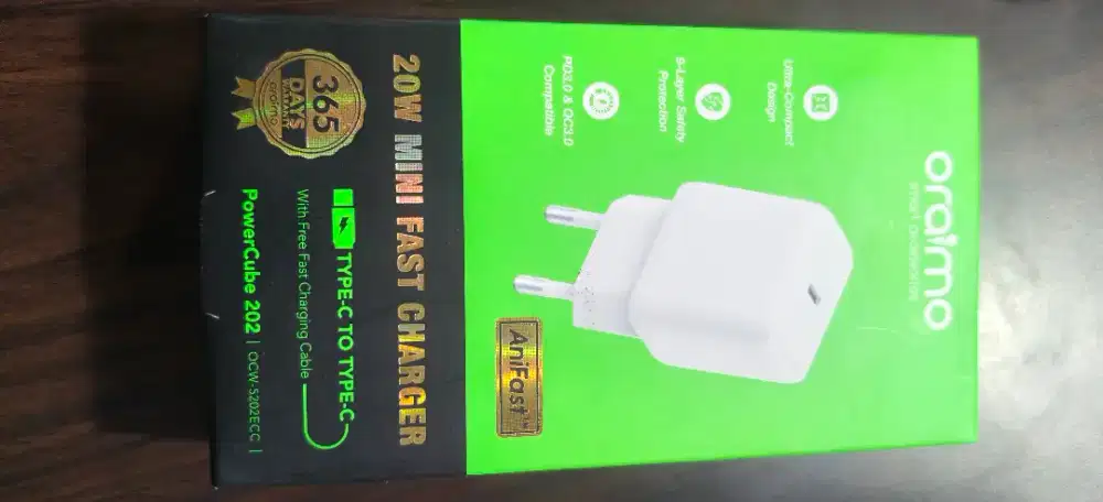 ORAIMO Charger PD 20W Super Fast Charging Type C To Type C OCW-5202ECC
