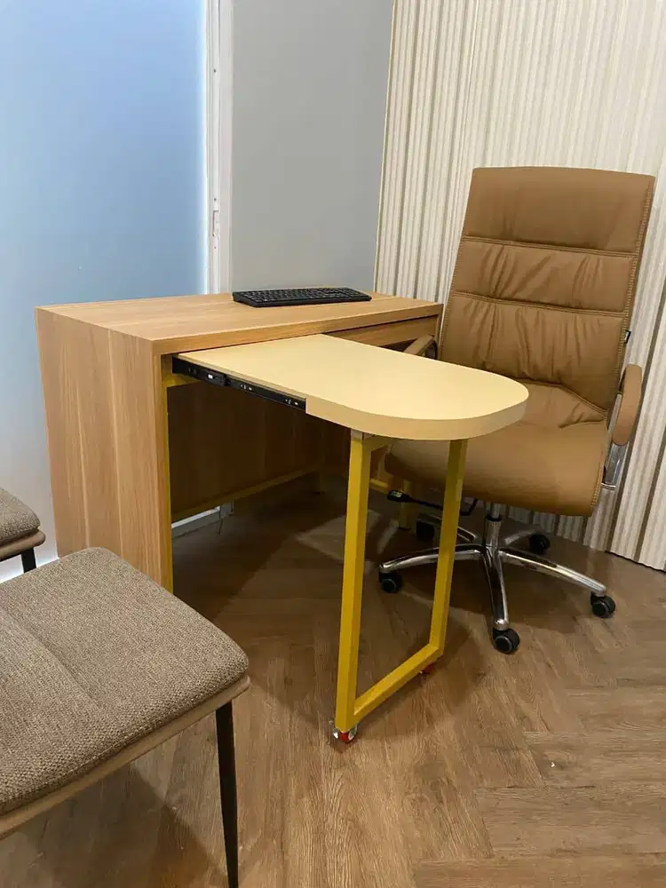 Meja Kerja Tarik Minimalis Custom | Meja Lipat Hemat Ruang
