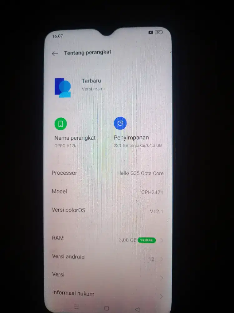 Oppo A17K kondisi prima
