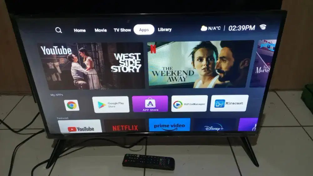 Tv led advance Android digital 32inchi likenew