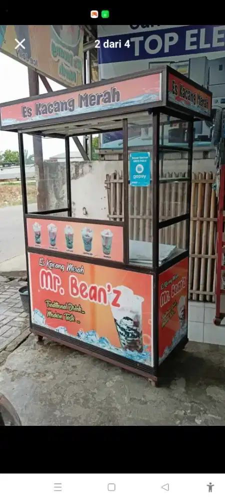 Etalase jualan bekas es. Kondisi 90%