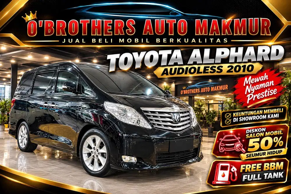 TERMURAH TOYOTA ALPHARD G Aless 2.4 AT 2010 HITAM