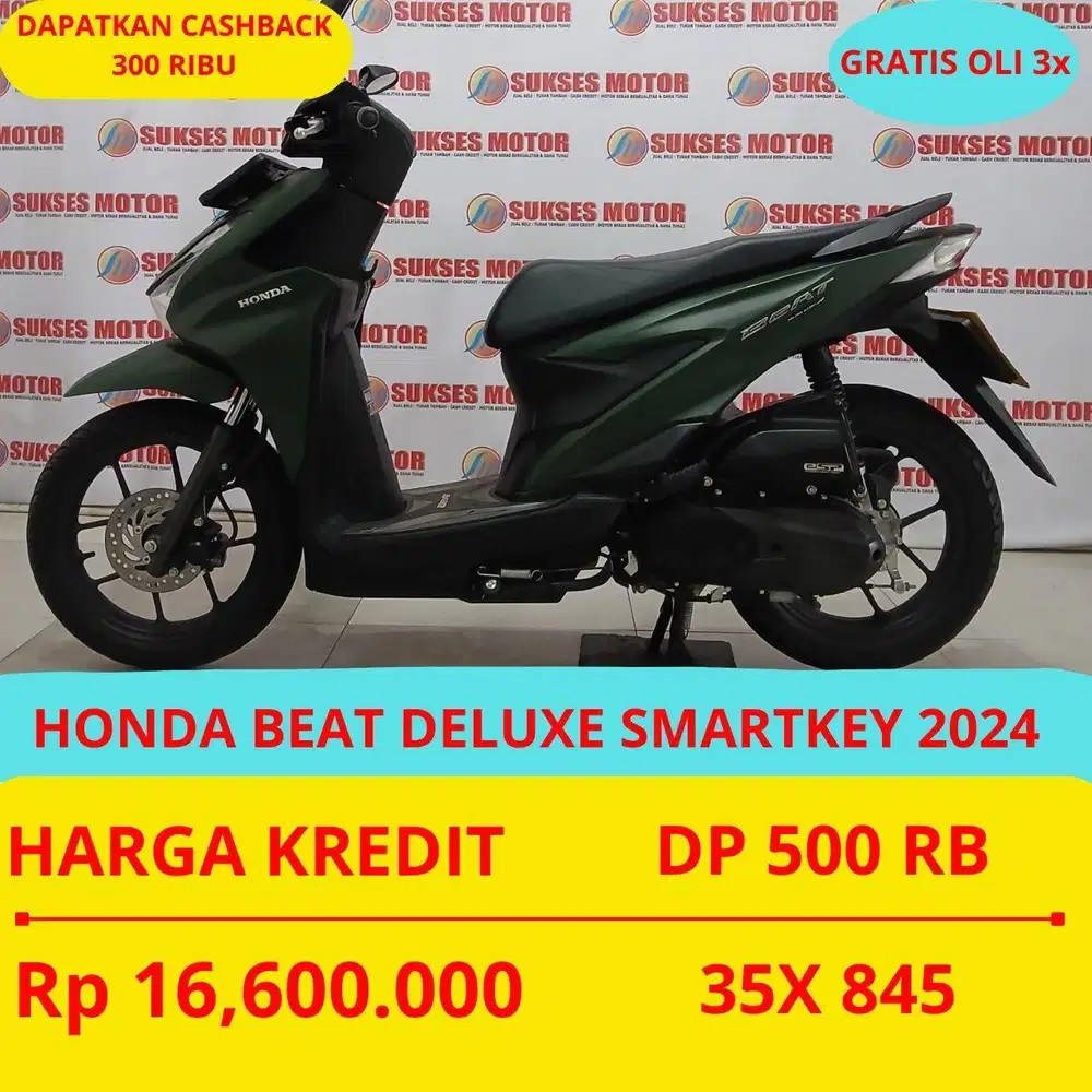 HONDA BEAT DELUXE SMARTKEY 2024 DP MURAH 500 RIBU GUYSS