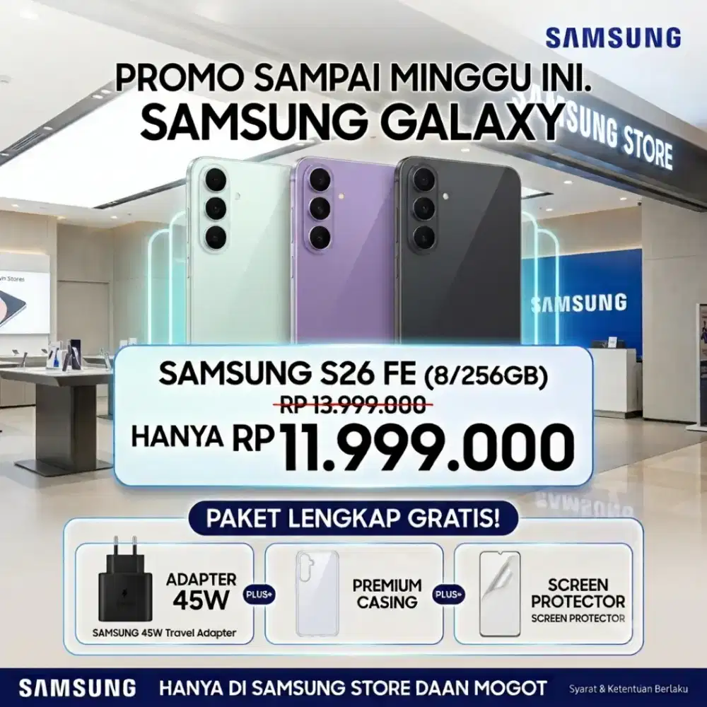 SAMSUNG GALAXY S26 FE GARANSI SEIN