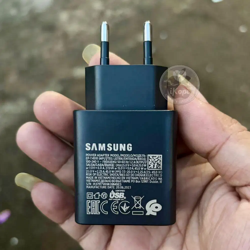 Charger samsung android 45w 25w dan 15w PD Super Fast Charging C to C