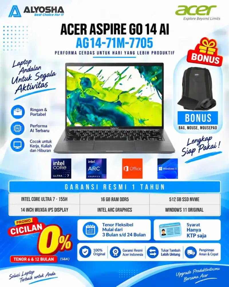 ACER ASPIRE GO 14 AI AG14-71M-7705