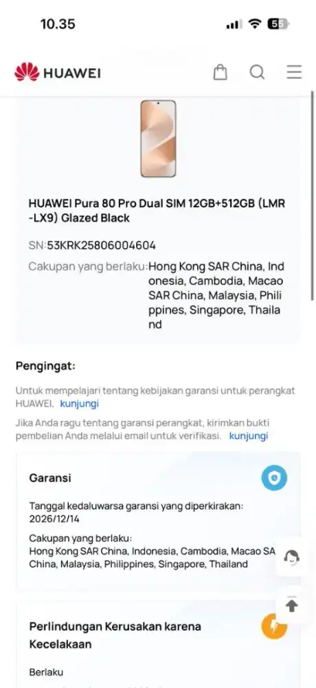 Jual hp likenew Huawei Pura 80 Pro 12/512 istimewa garansi AKTIF